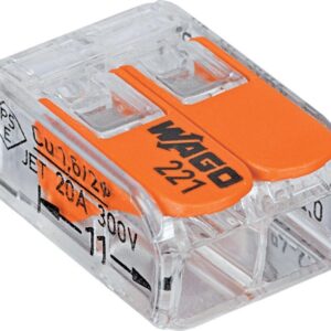Wago-COMPACT-Klemme 2 x 0,2-4qmm transparent