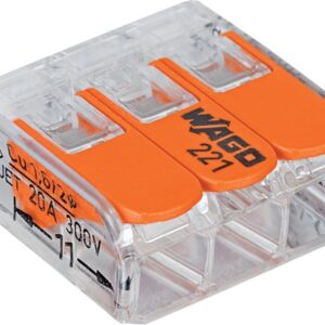 Wago-COMPACT-Klemme 3x0,2-4qmm transparent