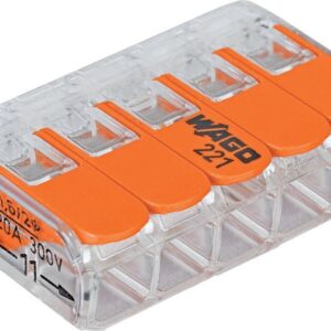 Wago-COMPACT-Klemme 5 x 0,2-4qmm transparent