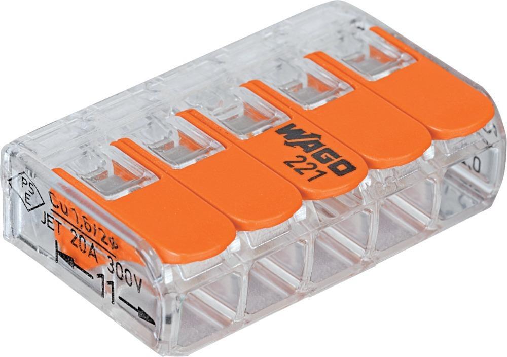 Wago-COMPACT-Klemme 5 x 0,2-4qmm transparent 1 Wago-COMPACT-Klemme 5 x 0,2-4qmm transparent