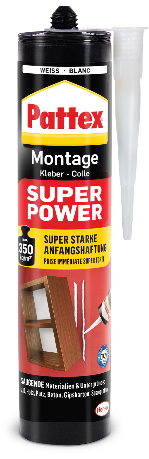 Pattex Montage Super Power 370g weiß 1 Pattex Montage Super Power 370g weiß