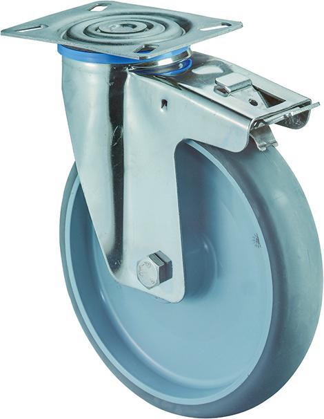 Lenkrolle 80mm H120.B43 Platt.Thermopl,ER,GL,FestH120.B43.080 1 Lenkrolle 80mm H120.B43 Platt.Thermopl,ER,GL,FestH120.B43.080