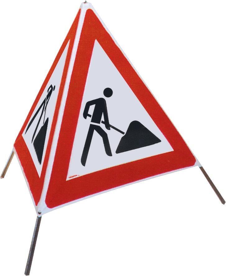 Faltsignal Typ.70N, 700mmVKZ.123 "Baustelle" 1 Faltsignal Typ.70N, 700mmVKZ.123 "Baustelle"