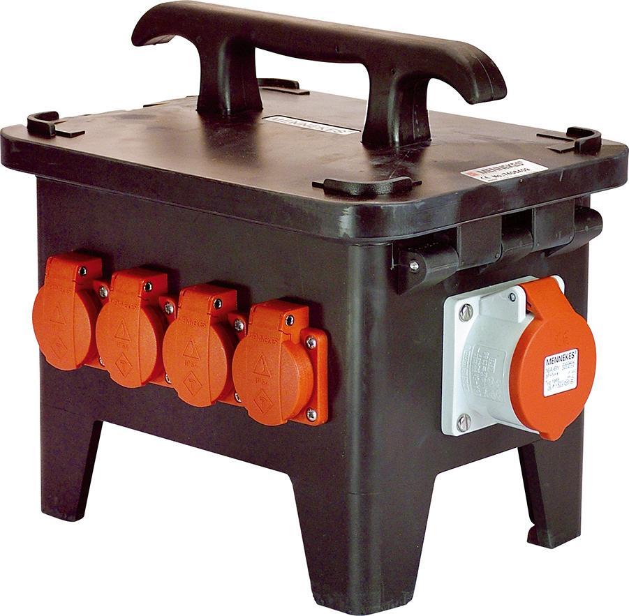 Baustellen-StromverteilerM1 400V aus Vollgummi 1 Baustellen-StromverteilerM1 400V aus Vollgummi