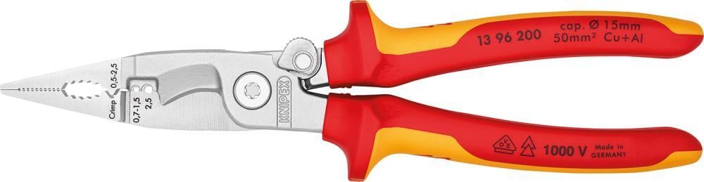 Elektroinstallationszangeverchromt VDE mit 2-Komponenten-Griffen 1 Elektroinstallationszangeverchromt VDE mit 2-Komponenten-Griffen
