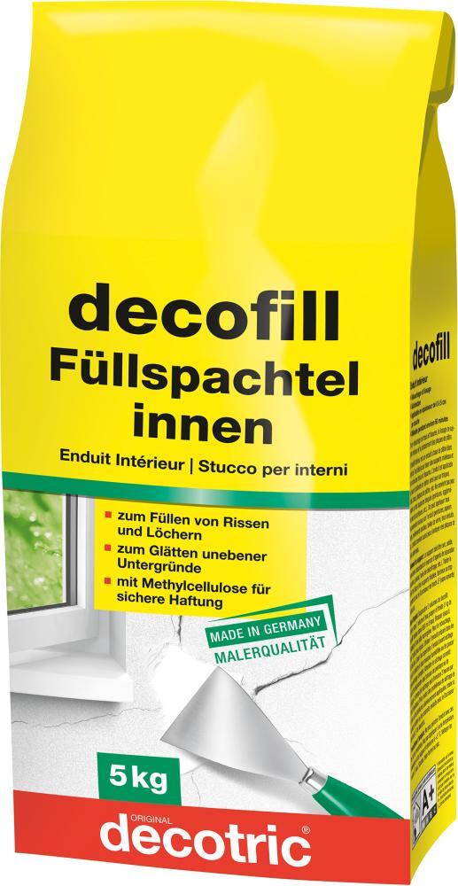 Decofill Spachtelmasse innen, 5 kg,Tüte decotric 1 Decofill Spachtelmasse innen, 5 kg,Tüte decotric