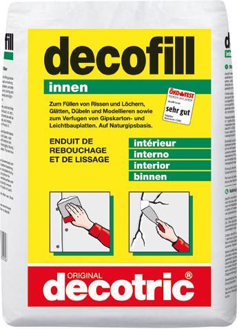 Decofill Spachtelmasse 10kg Sack, innen decotric 1 Decofill Spachtelmasse 10kg Sack, innen decotric