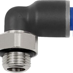 L-Steckverschraubung Blaue Serie, drehbar, M5 a., Schlauch-Ø 6 R