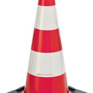 MORION-Reflexkegel-EU 500Typ A, rot-weiss reflekt.