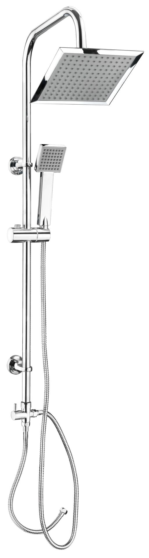 CARBALLO Überkopfbrauseset eckig chrom 1 CARBALLO Überkopfbrauseset eckig chrom