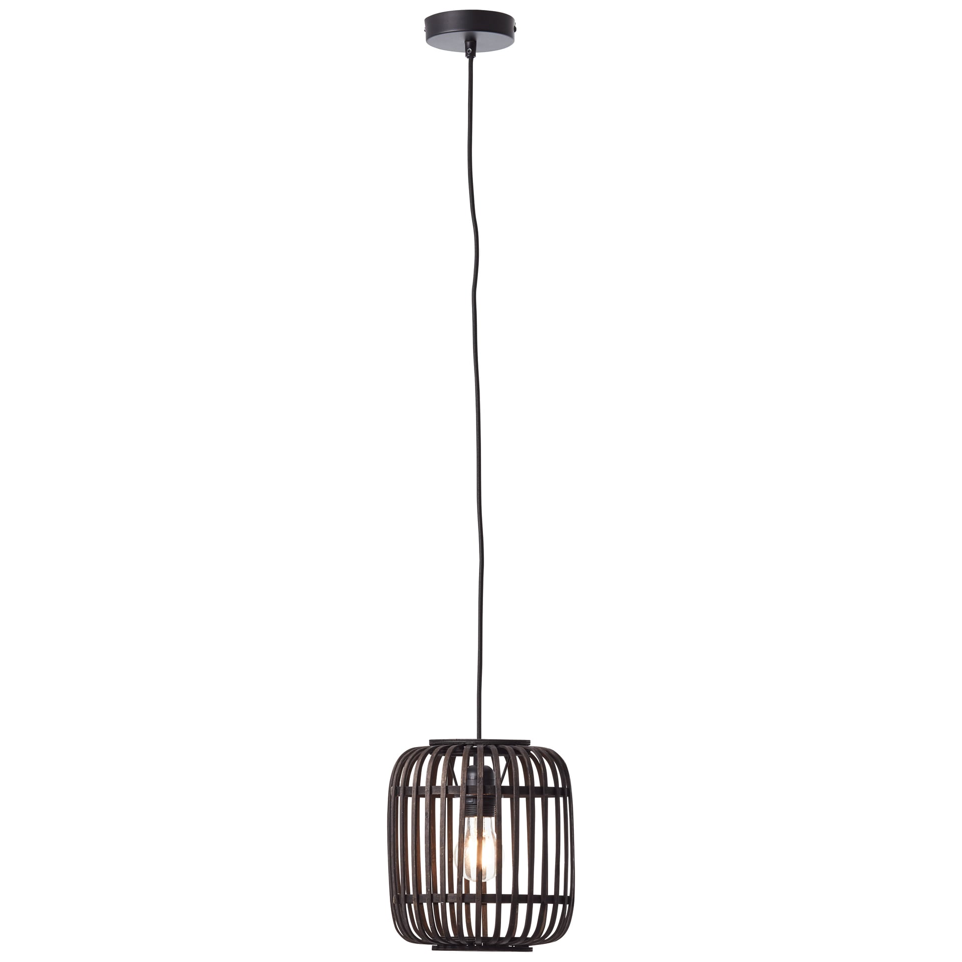 Woodrow Dekorative Pendelleuchte holz dunkel/schwarz 1 Woodrow Dekorative Pendelleuchte holz dunkel/schwarz