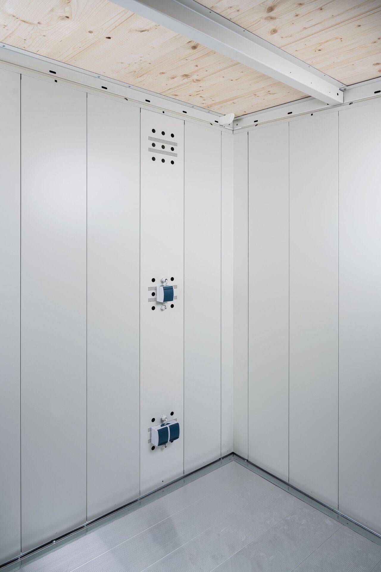 E-Montagepaneel Gerätehaus Neo grauweiß