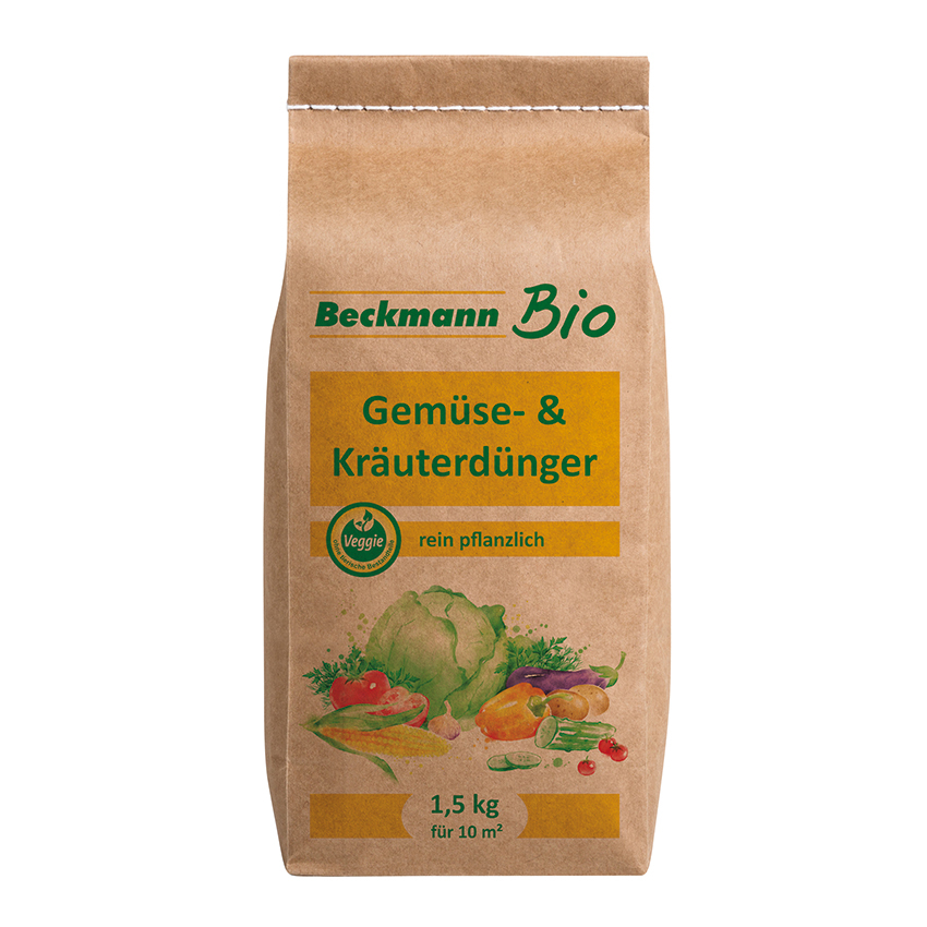 Bio Gemüse- und Kräuterdünger 1,5kg Papierbeutel 1 Bio Gemüse- und Kräuterdünger 1,5kg Papierbeutel