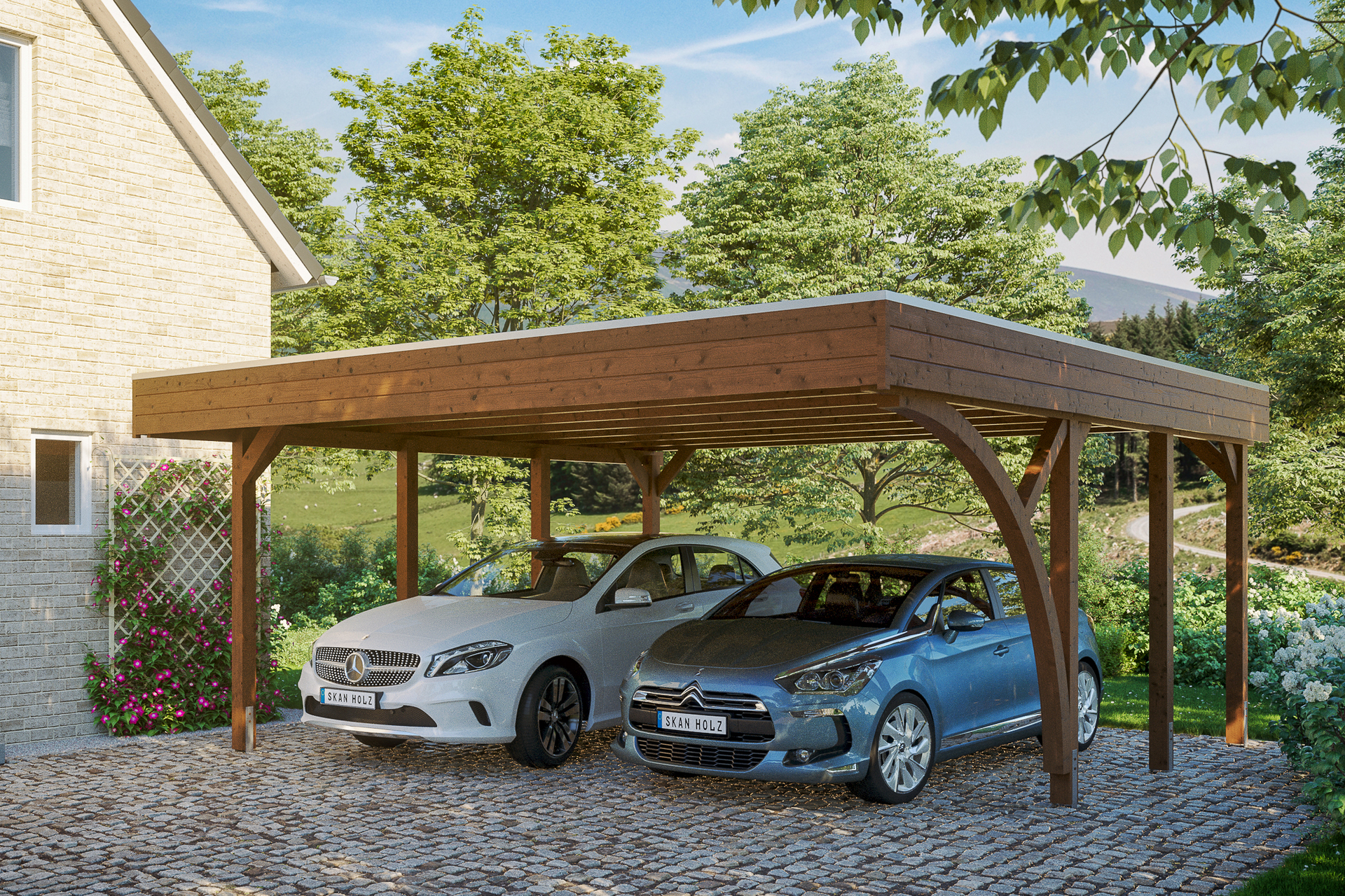 Carport Friesland Set 7 mit 1 Einfahrtsbogen 557 x 555cm 1 Carport Friesland Set 7 mit 1 Einfahrtsbogen 557 x 555cm