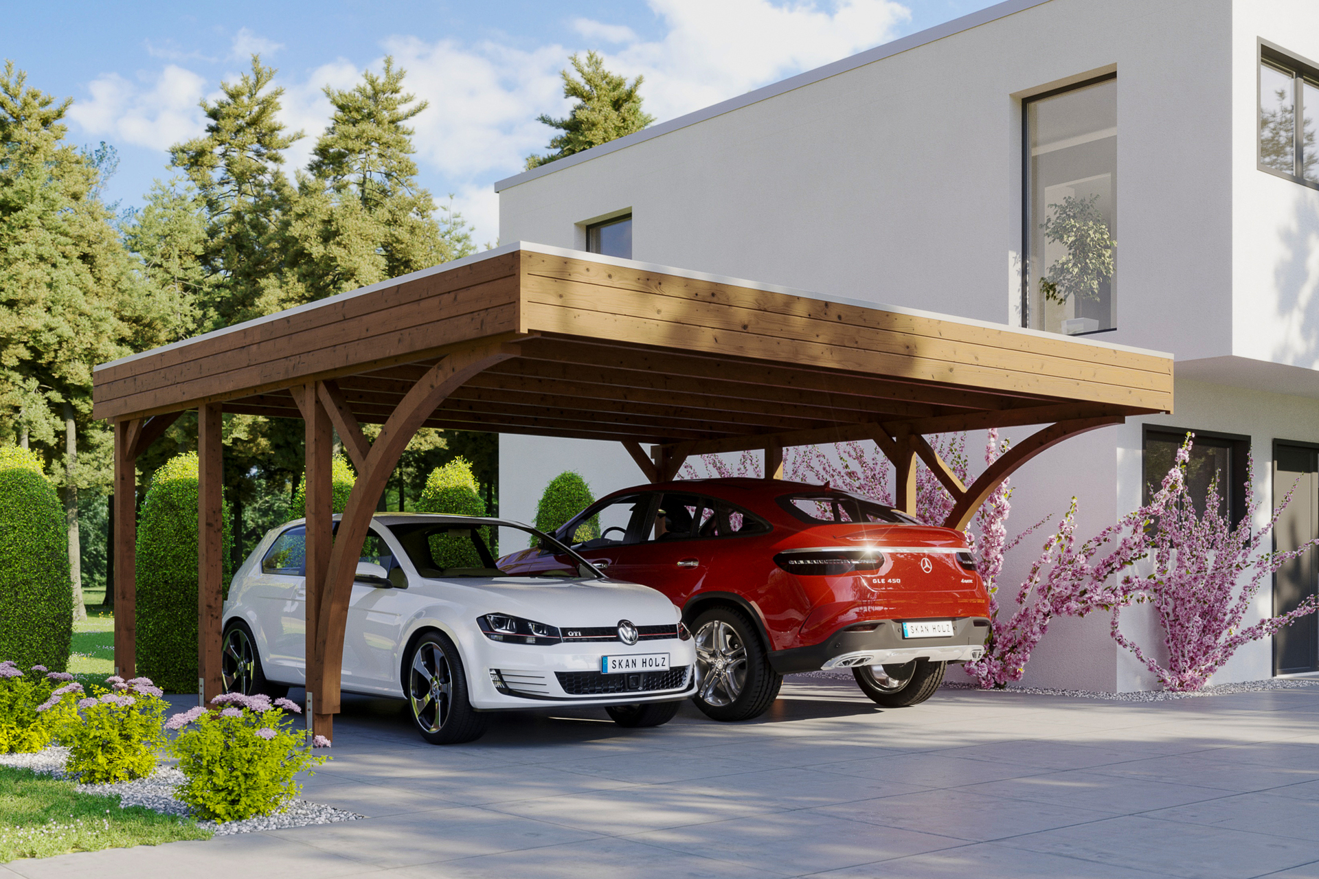 Carport Friesland Set mit 2 Einfahrtsbögen 1 Carport Friesland Set mit 2 Einfahrtsbögen