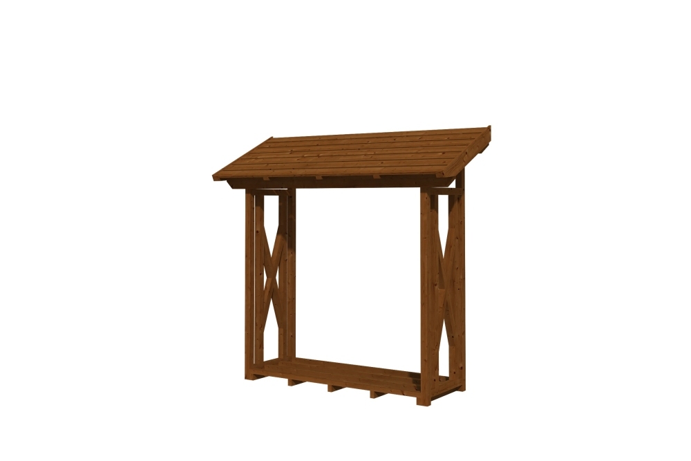Holzunterstand Paul 1, 240x88cm 1 Holzunterstand Paul 1, 240x88cm