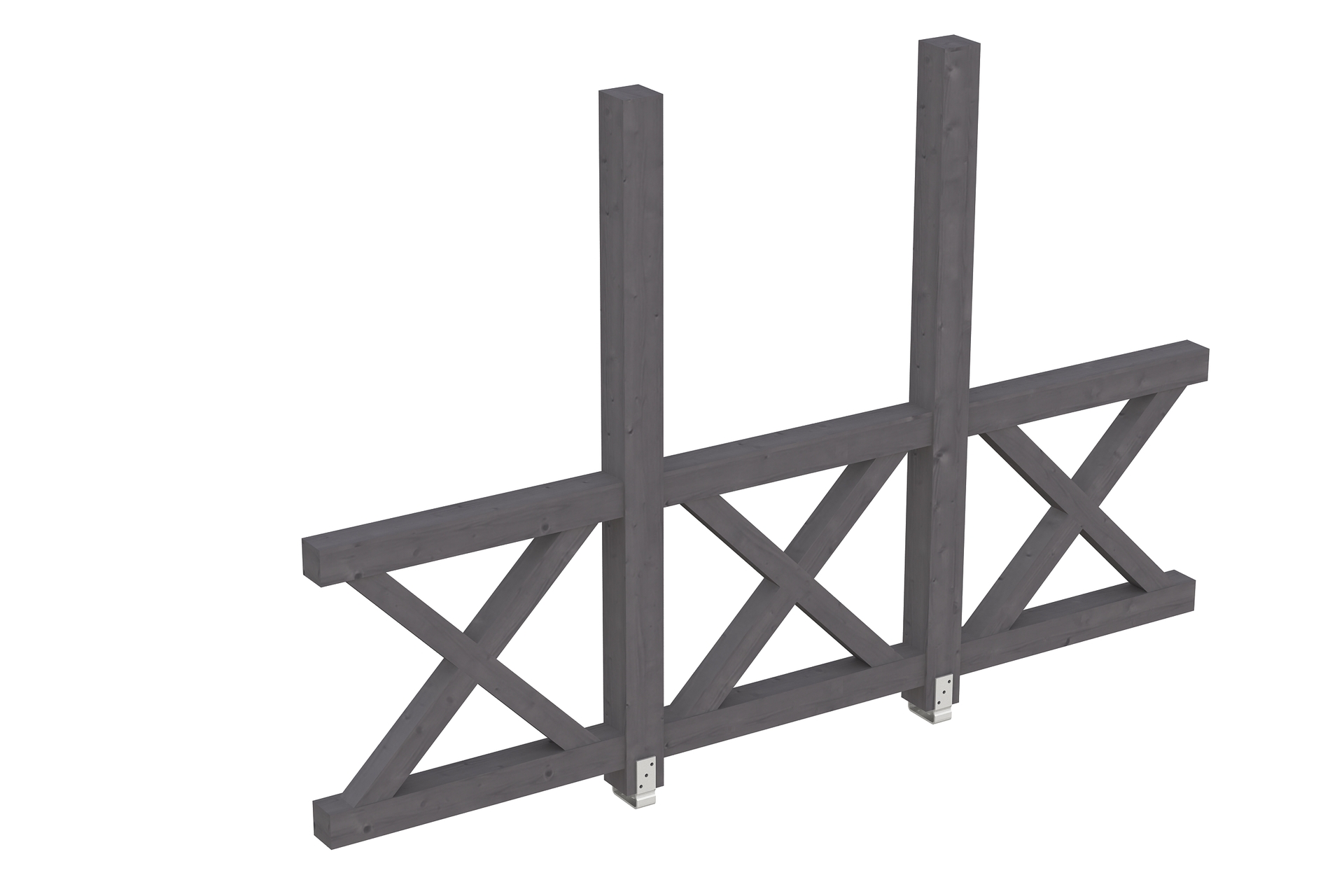Seitenwand Andreaskreuz, freistehehend Fichte 1 Seitenwand Andreaskreuz, freistehehend Fichte