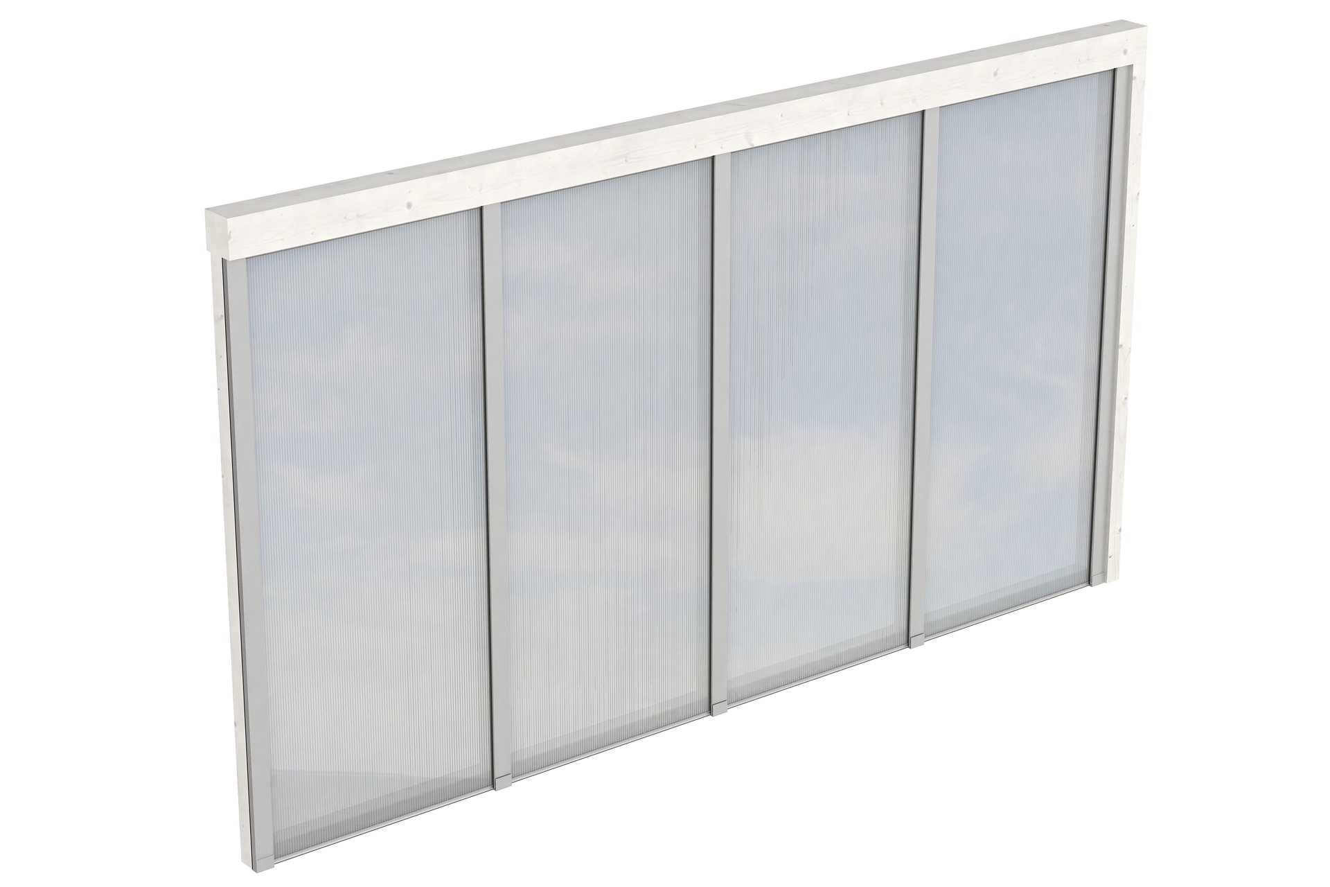 Seitenwand m. Polycarbonat, Wandanbau Fichte 1 Seitenwand m. Polycarbonat, Wandanbau Fichte