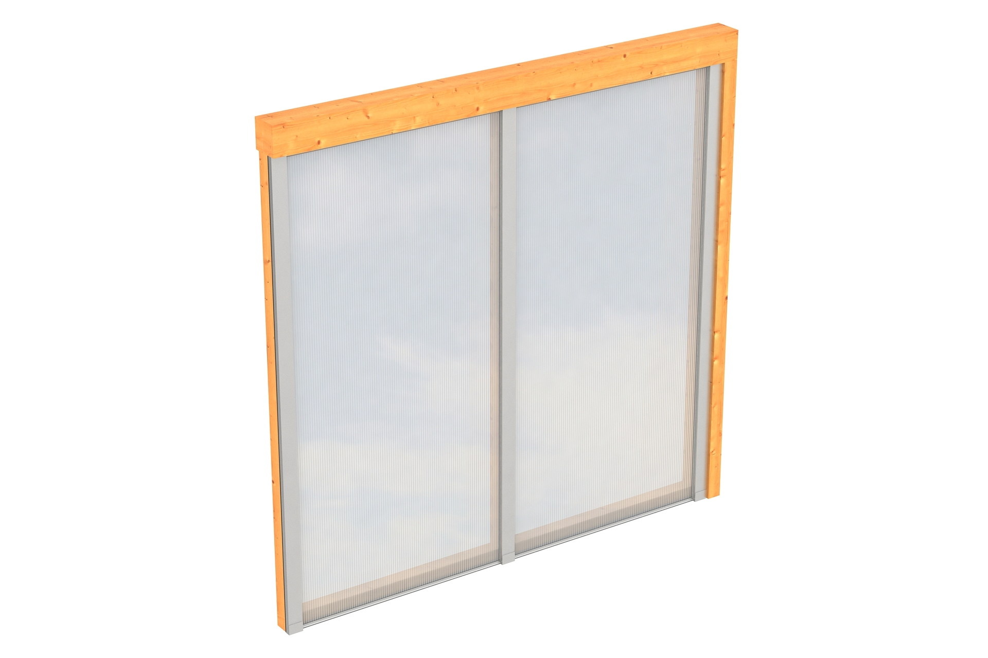 Seitenwand m. Polycarbonatplatten Douglasie 1 Seitenwand m. Polycarbonatplatten Douglasie