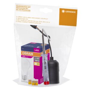 LED-Renovierunsset mit Phasenprüfer, 5-teilig