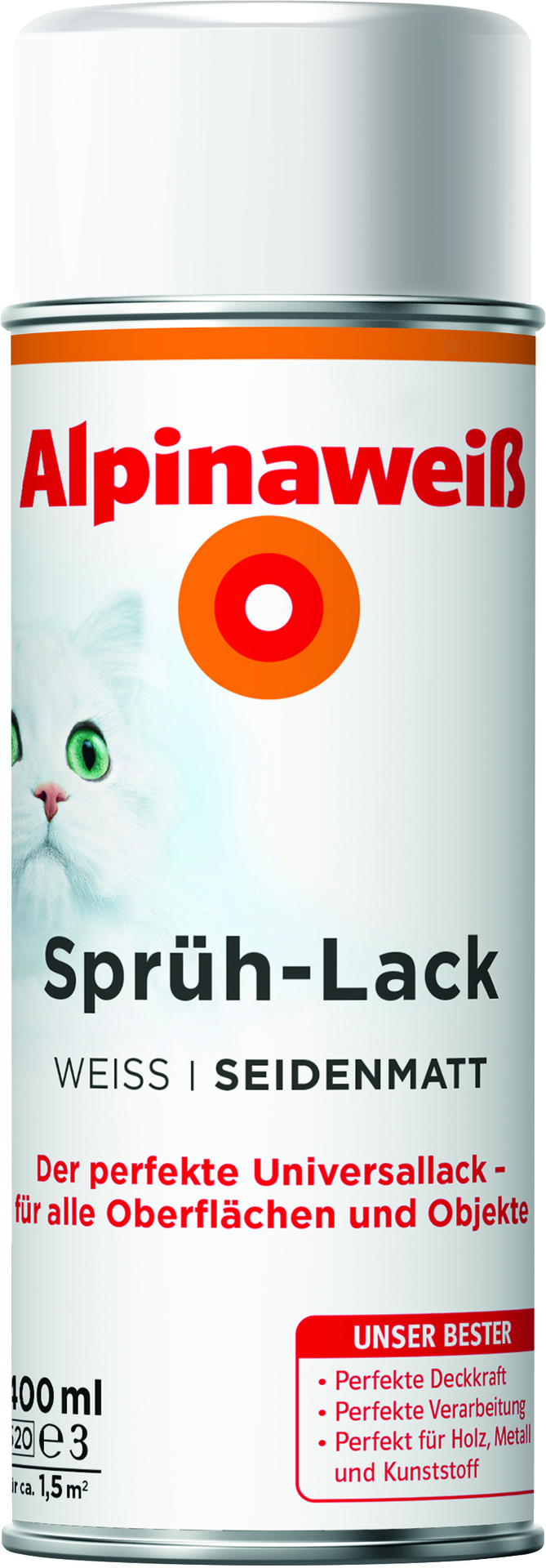 Alpinaweiß Sprüh-Lack 400ml 1 Alpinaweiß Sprüh-Lack 400ml