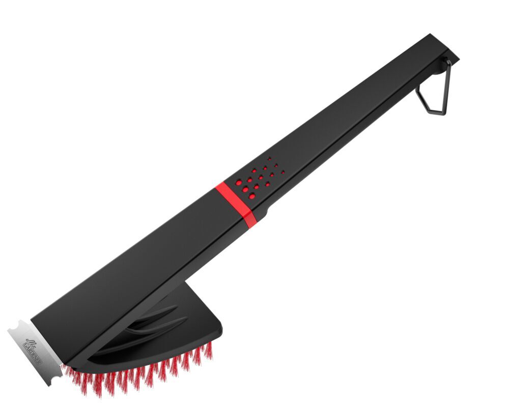 Grillreinigungsbürste Black-Line mit Edelstahlschaber 1 Grillreinigungsbürste Black-Line mit Edelstahlschaber