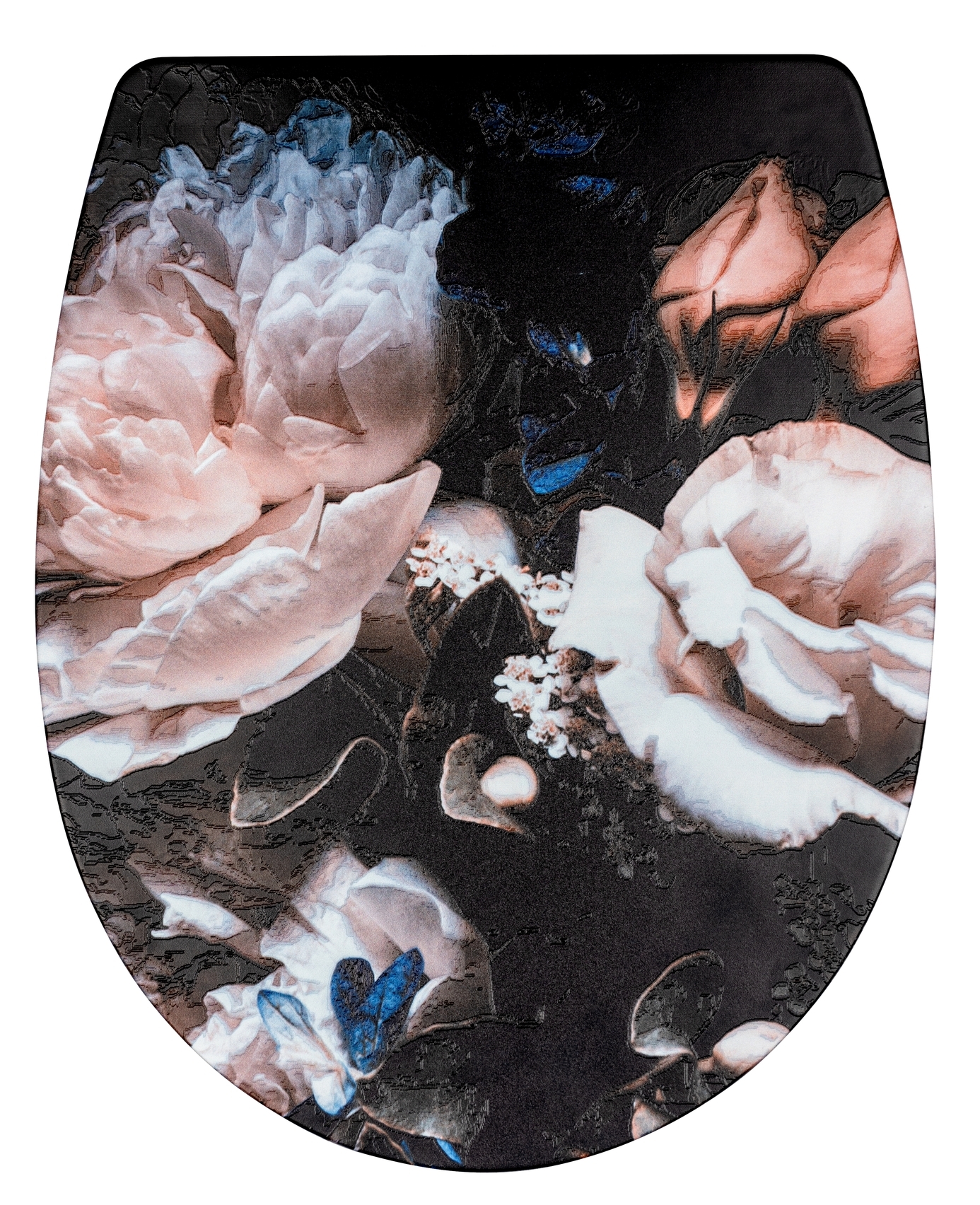 WC-Sitz Peony, Duroplast, embossed 1 WC-Sitz Peony, Duroplast, embossed