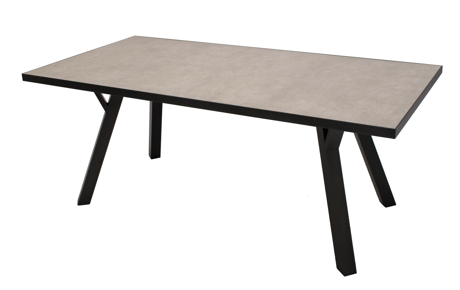 Tisch 180x90cm, Aluminium/Glas, dunkelgrau 1 Tisch 180x90cm, Aluminium/Glas, dunkelgrau