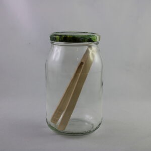 Einmachglas 900 ml mit Deckel Gurke und Holzzange