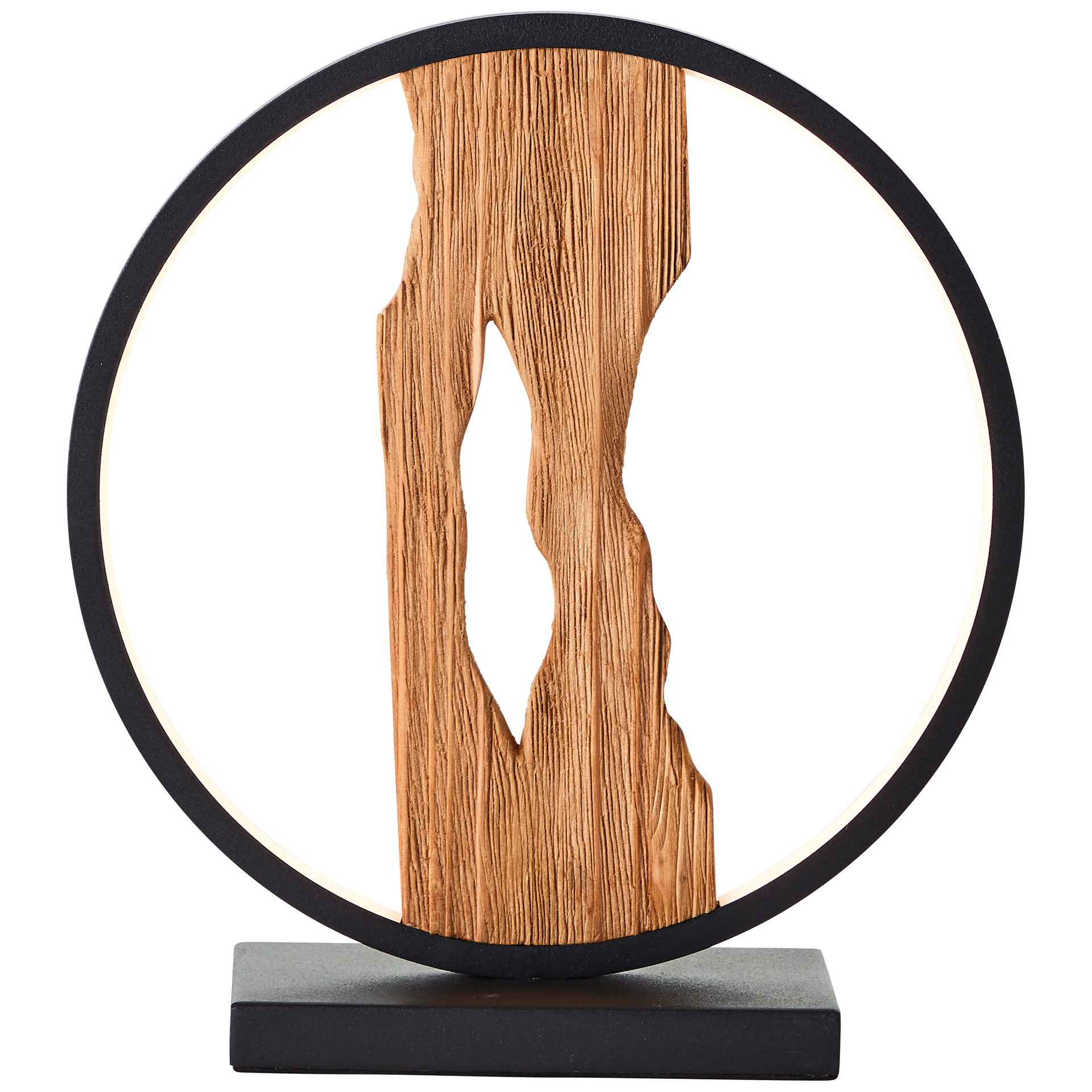 Chaumont LED Tischleuchte schwarz/holz Ø28cm 1 Chaumont LED Tischleuchte schwarz/holz Ø28cm