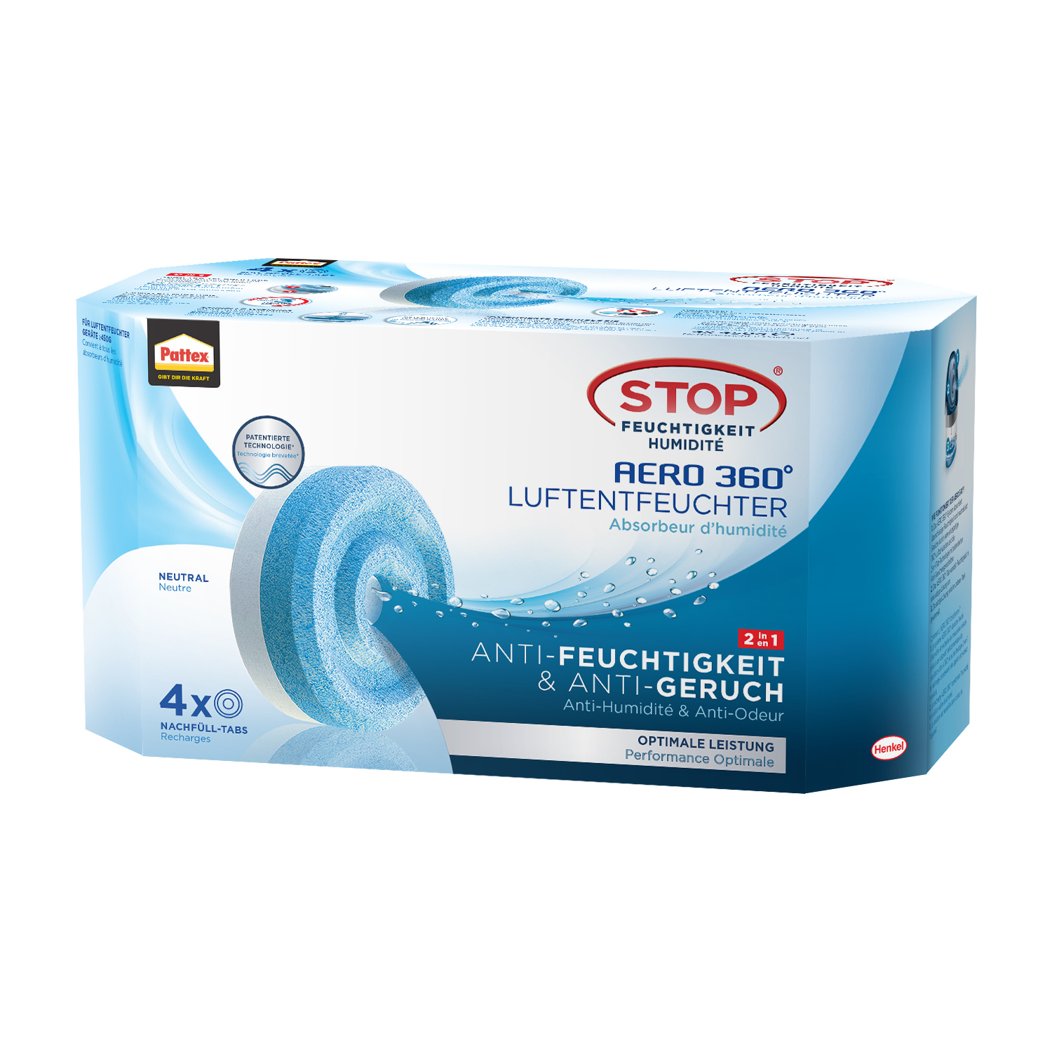 Luftentfeuchter Nachfülltabs AERO 360 Grad Neutral, 4x 450g 1 Luftentfeuchter Nachfülltabs AERO 360 Grad Neutral, 4x 450g