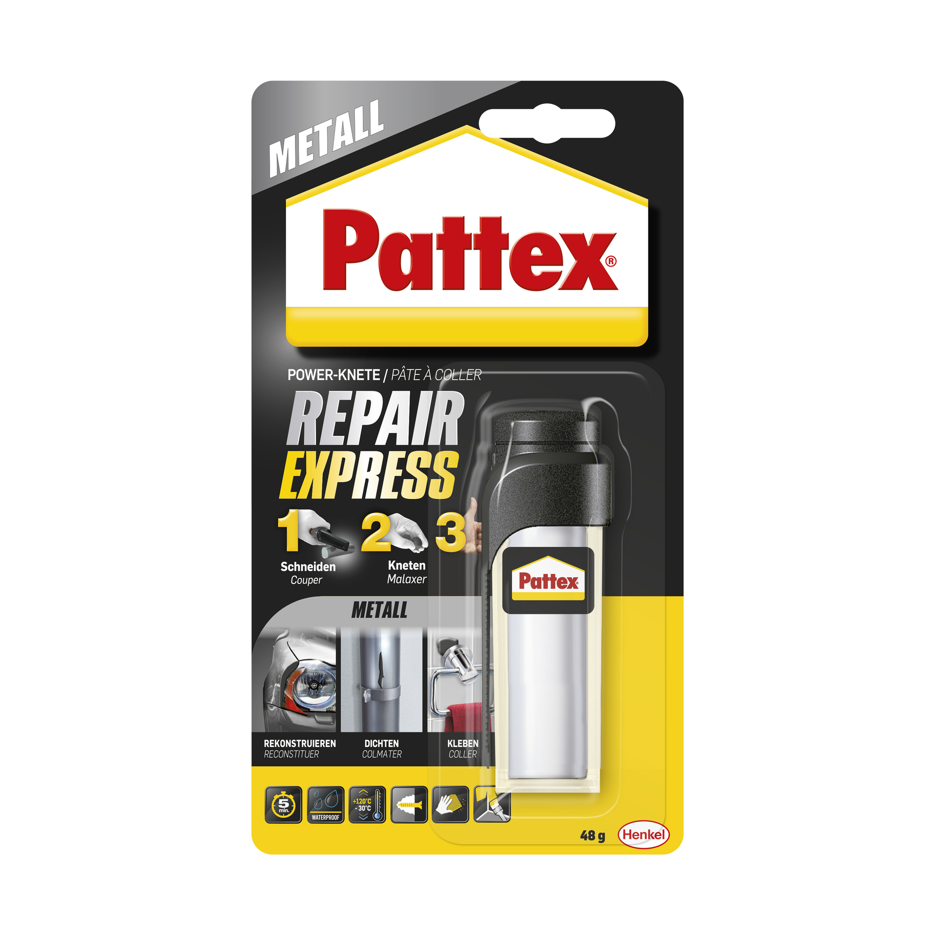 Powerknete Repair Express Metall, metallfarben, 48g 1 Powerknete Repair Express Metall, metallfarben, 48g