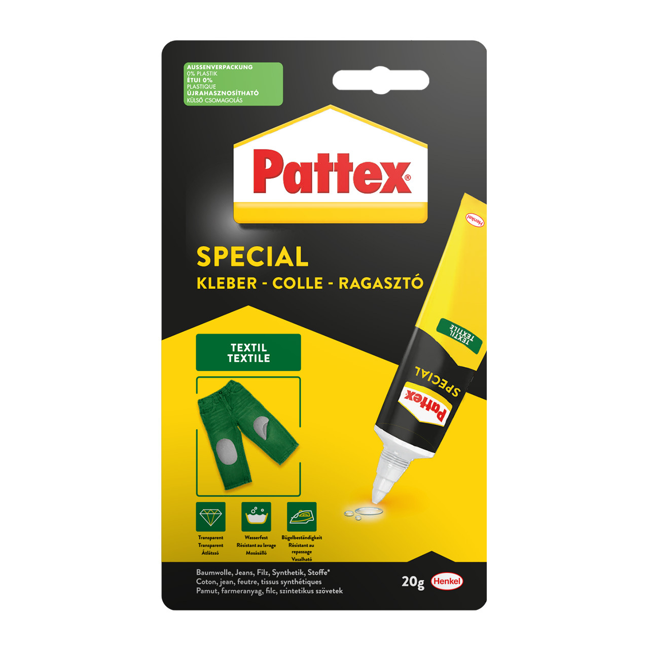 Spezialkleber Textil, trocknet transparent, 20g 1 Spezialkleber Textil, trocknet transparent, 20g