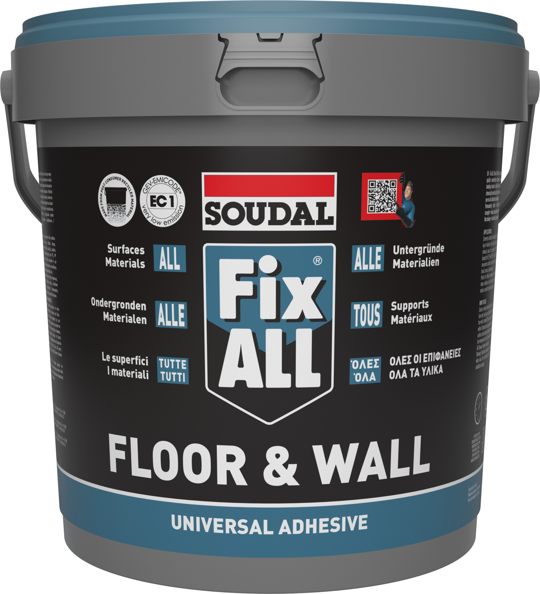 Fix ALL Floor&Wall Flächenklebstoff, 4kg, weiß 1 Fix ALL Floor&Wall Flächenklebstoff, 4kg, weiß