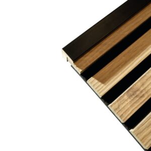 Winkelabdeckleiste für Paneele, schwarz, 2380x22x60mm