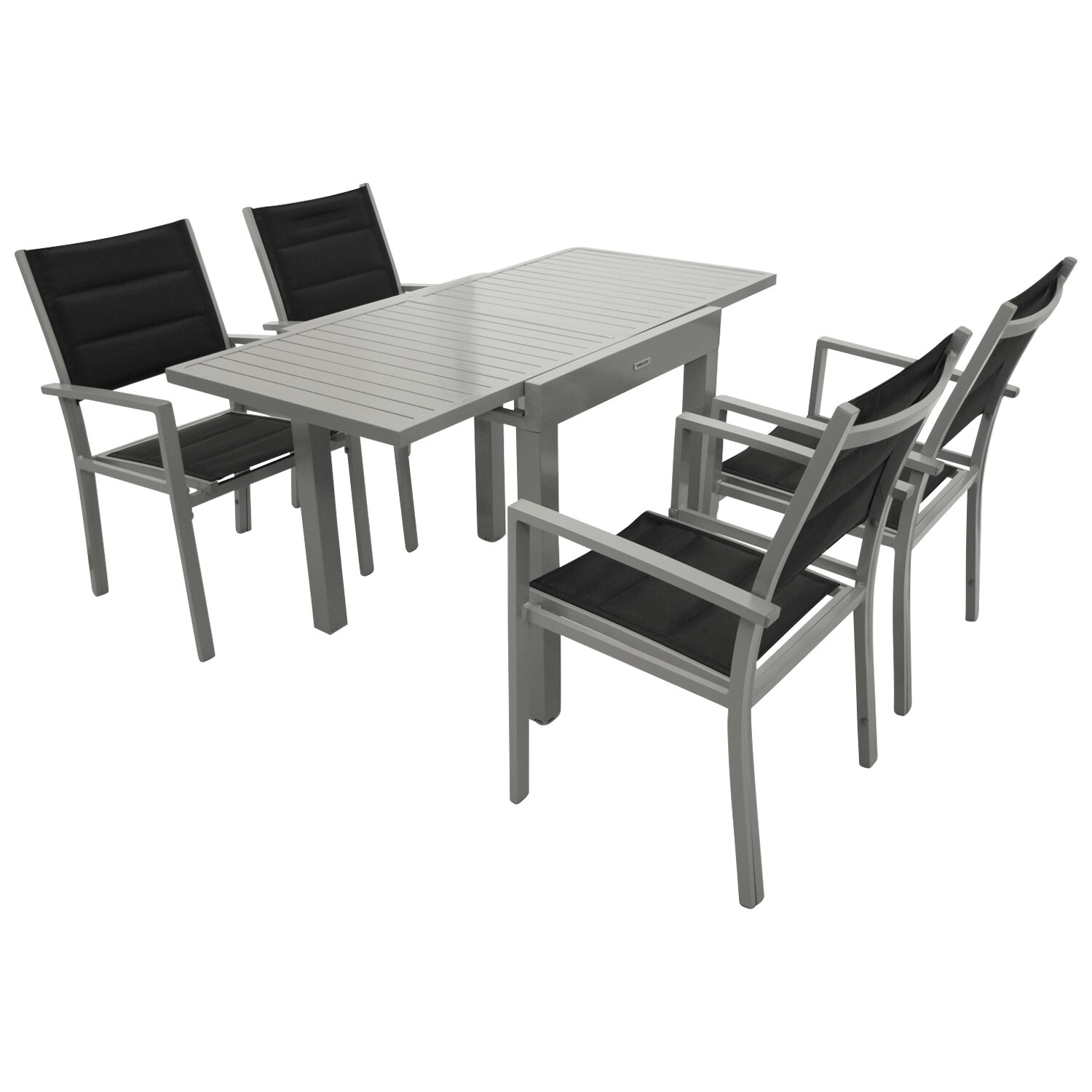 Garnitur 5-teilig, Aluminium, Kunstgewebe schwarz 1 Garnitur 5-teilig, Aluminium, Kunstgewebe schwarz