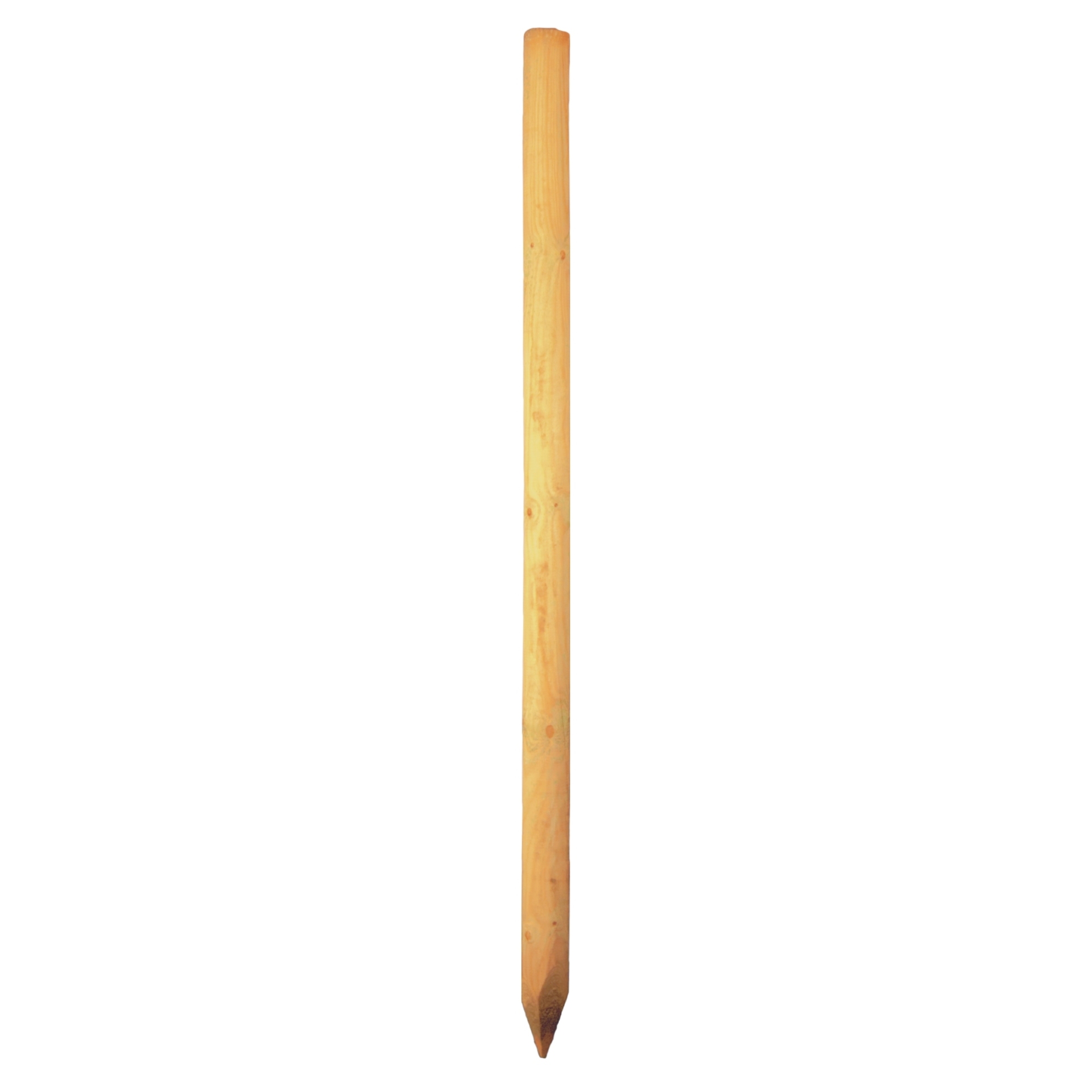 Baumpfahl gefräst, gefast, gespitzt, kdi-grün 1 Baumpfahl gefräst, gefast, gespitzt, kdi-grün