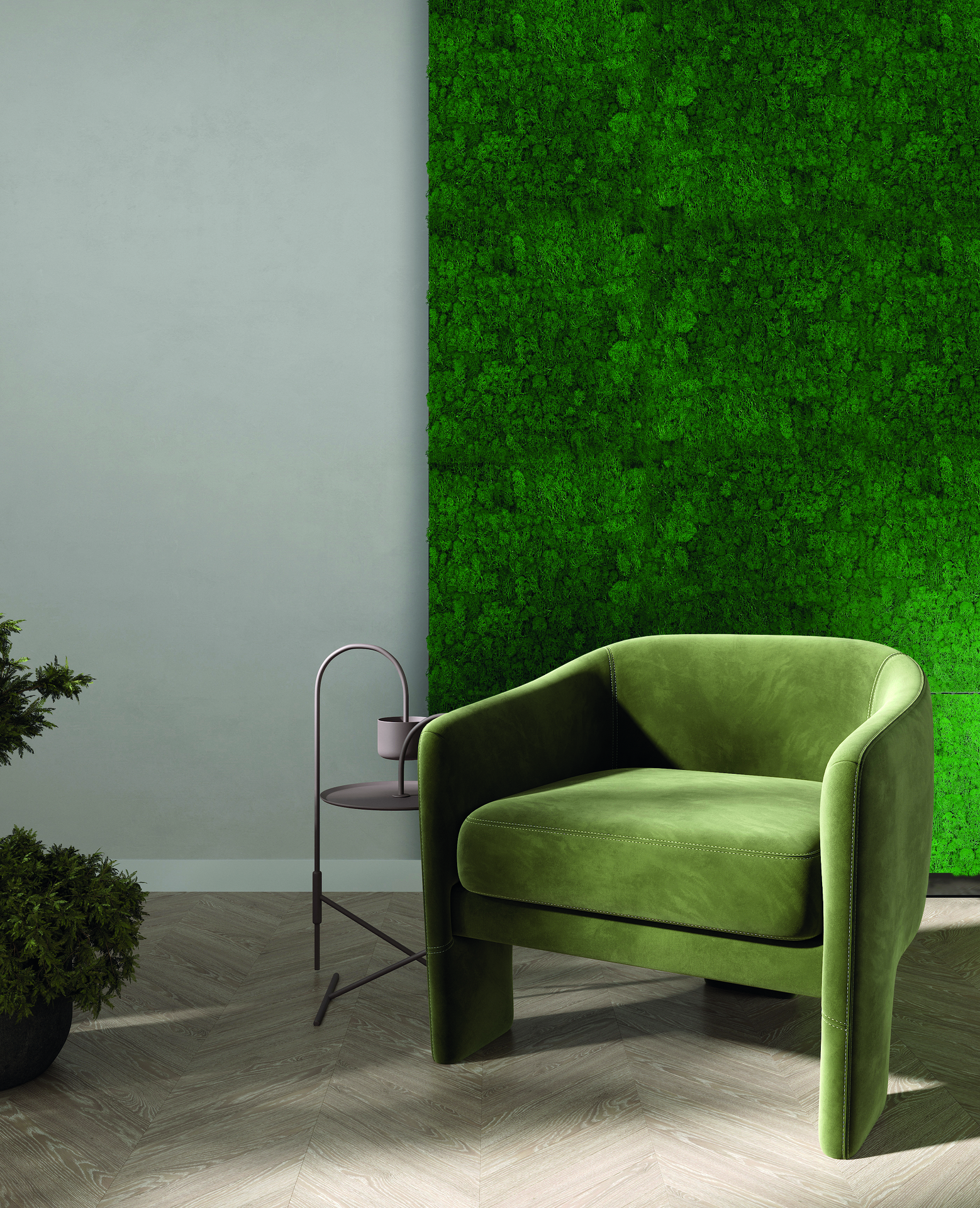 Wandpaneel Modular Wall Echtmoos 1 Wandpaneel Modular Wall Echtmoos