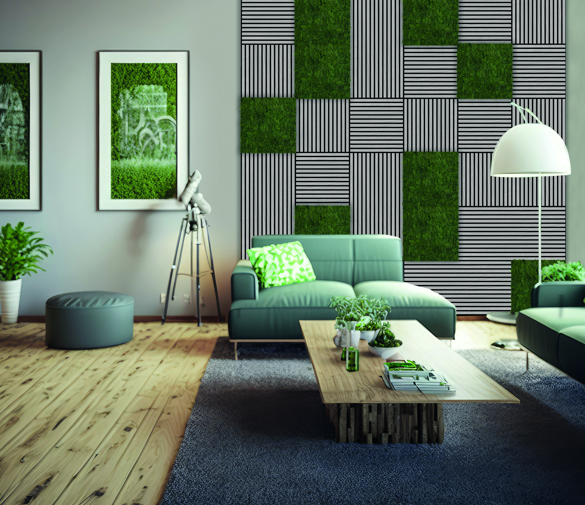 Wandpaneel Modular Wall Echtmoos 1 Wandpaneel Modular Wall Echtmoos