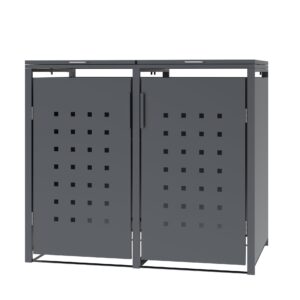 Mülltonnenbox Front Karomuster