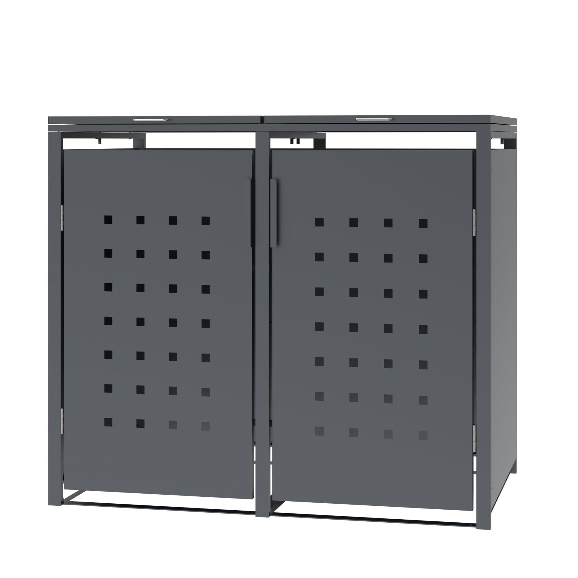 Mülltonnenbox Front Karomuster 1 Mülltonnenbox Front Karomuster