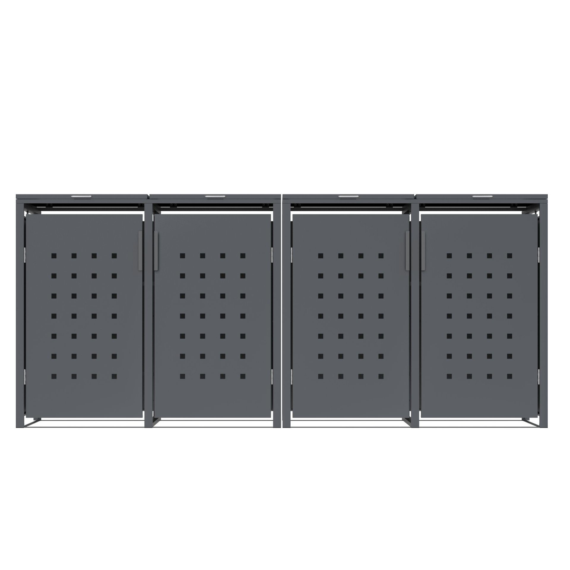 Mülltonnenbox Front Karomuster 1 Mülltonnenbox Front Karomuster