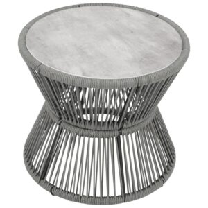 Beistelltisch 56cm rund, mit Glasplatte
