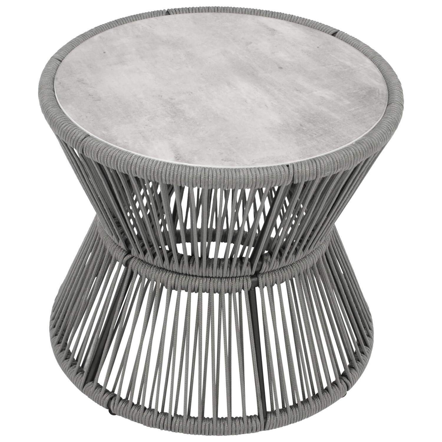 Beistelltisch 56cm rund, mit Glasplatte 1 Beistelltisch 56cm rund, mit Glasplatte