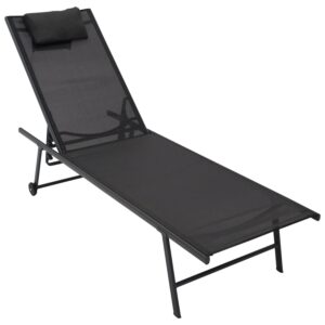 Gartenliege mit Rollen 2-er Set