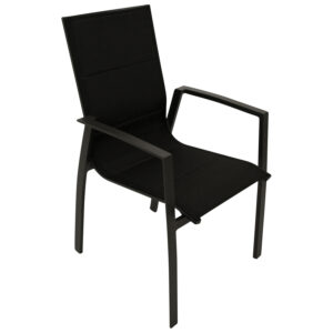Stapelsessel 6-er Set, Aluminium, Kunstgewebe