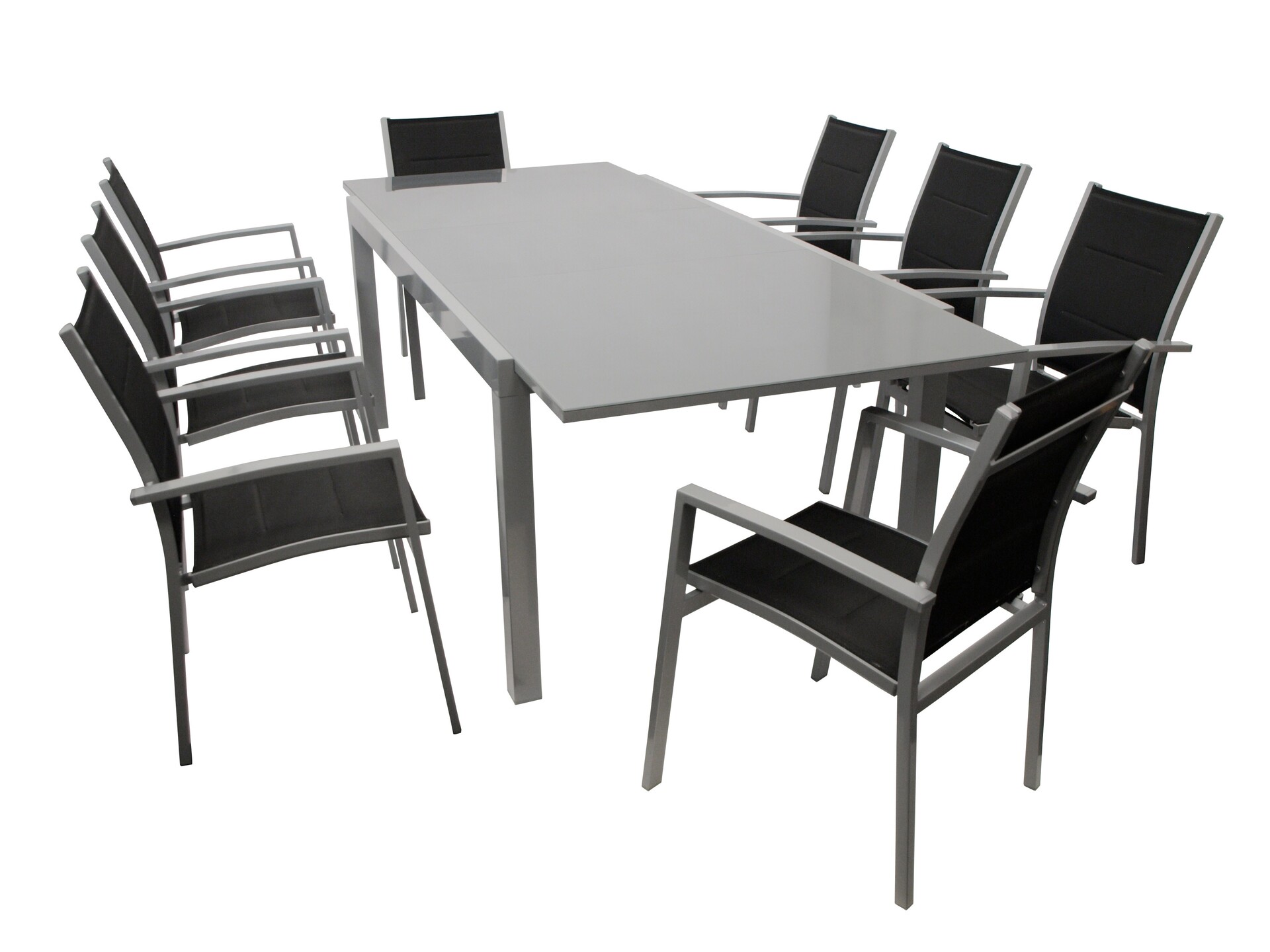 Garnitur 9-teilig, Aluminium, Kunstgewebe schwarz 1 Garnitur 9-teilig, Aluminium, Kunstgewebe schwarz