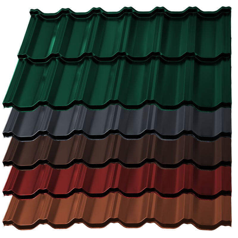 Pfannenblech German Simetric | 0,50 mm | Stahl | Modullänge 350 mm | 25 µm ThyssenKrupp Polyester 1 Pfannenblech German Simetric | 0,50 mm | Stahl | Modullänge 350 mm | 25 µm ThyssenKrupp Polyester