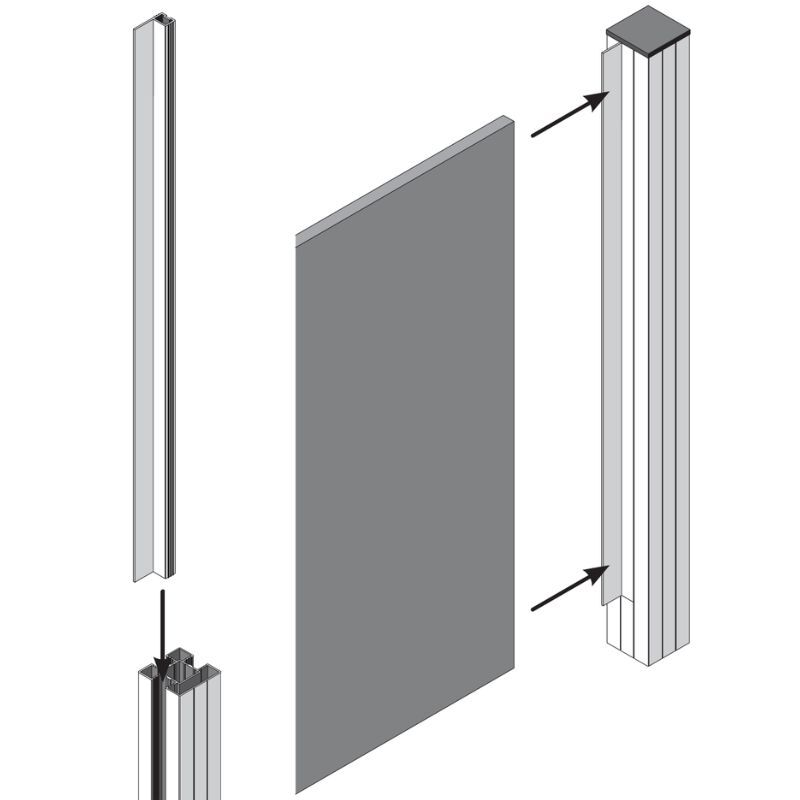 Winkelschiene Aluminium | VETRO 1 Winkelschiene Aluminium | VETRO