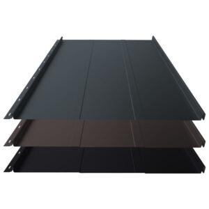 Stehfalz Panel Retro 25 | Dach & Wand | 0,50 mm | Stahl | Prägung | 554 mm Breite | 50 µm ThyssenKrupp Matt Premium